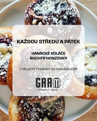 ✨ Každou středu a pátek pro vás máme čerstvě napeceno od paní Bukvové z Mezické pekárny ✨ Hanácké koláče – typické kulaté...